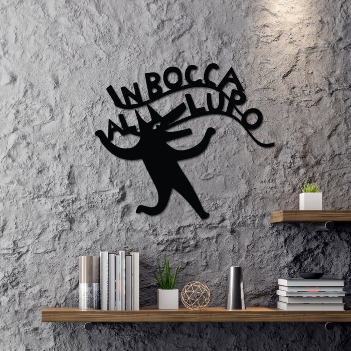Wallity Lupo 1 Escultura de Pared de Metal Negra Wallity Lupo 1 Escultura de Pared de Metal Negra